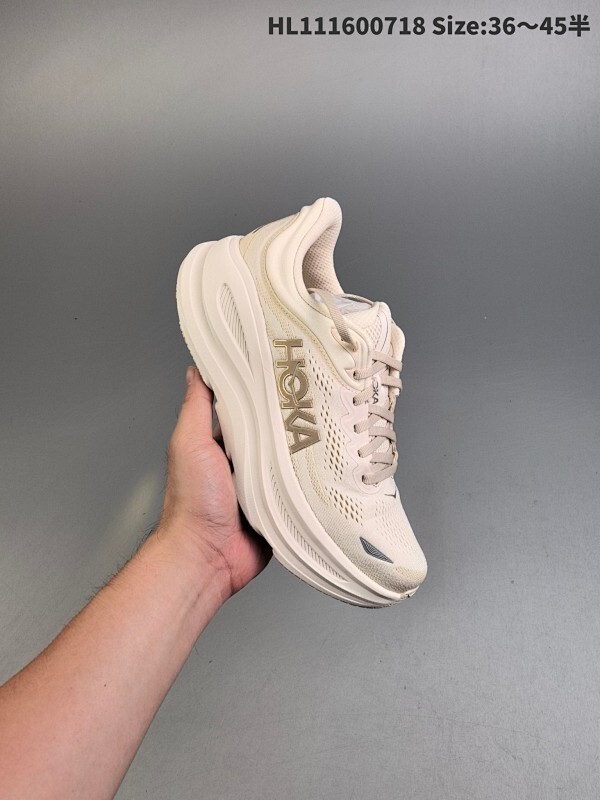 公司级✅HOKA ONE ONE Bondi 9 复古舒适防滑耐磨 低帮 山地户外跑步鞋