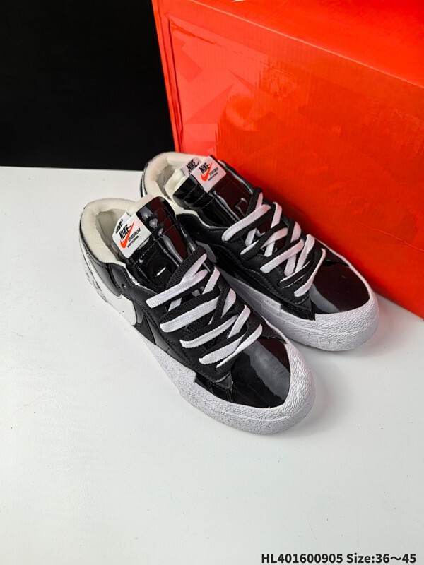 集合 ✅Sacai x Nike Blazer Mid 经典百搭中帮开拓者休闲运动板鞋  真硫化铝楦制作 原厂布料拼接