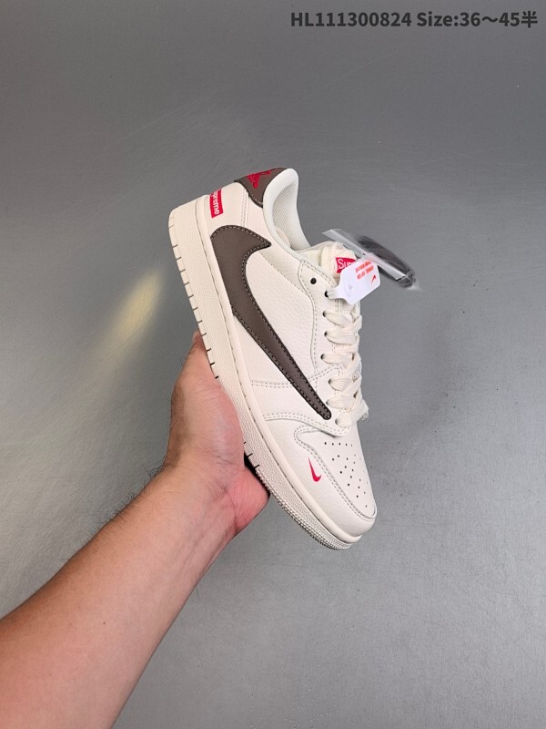 公司级✅AJ1倒勾Travis Scott x Air Jordan 1 ” Reverse Mocha “ AJ1乔1 TS 闪电 联名倒钩 低帮文化篮球鞋