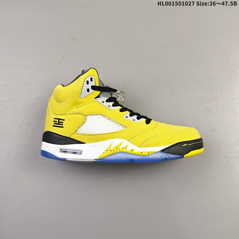 150 真标带半码 Air Jordan 5 Retro "Yellow Multi" 高帮 复刻东京限定 AJ5 乔丹5代 aj5 乔5 高邦 复刻黄色 男女同款 乔丹篮球鞋系列 "Tokyo 23