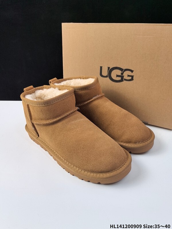 新货#UGG 塔茨系列加厚款 穆勒风包头5CM半拖鞋 民族风秋冬雪地靴  羊皮毛一体高品质 保暖锁热