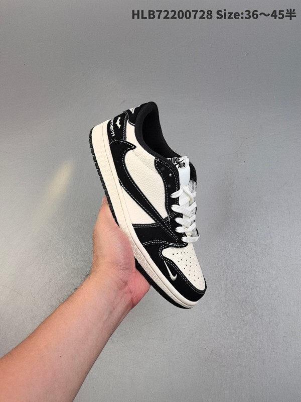 公司级✅Nike Air Jordan 1 x Travis Scott AJ1倒勾 乔一倒钩 ‘DIY’定制 耐克 低帮文化篮球鞋