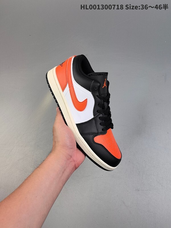 头层带半码 Air Jordan 1 Low "Shattered Backboard" 低帮 扣碎篮板 AJ1 乔丹1代 aj1 乔1 低邦 黑白橙