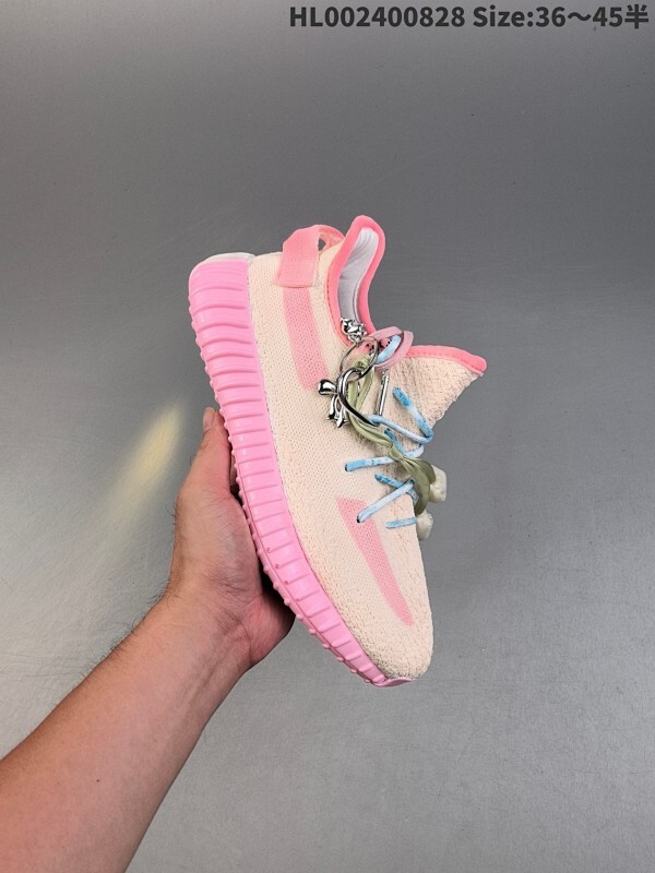 公司级 真爆 Adidas Original Yeezy Boost 350 V2 阿迪达斯 椰子350 冰淇淋粉云朵 蓝粉 不均匀浸染 做旧 男女同款