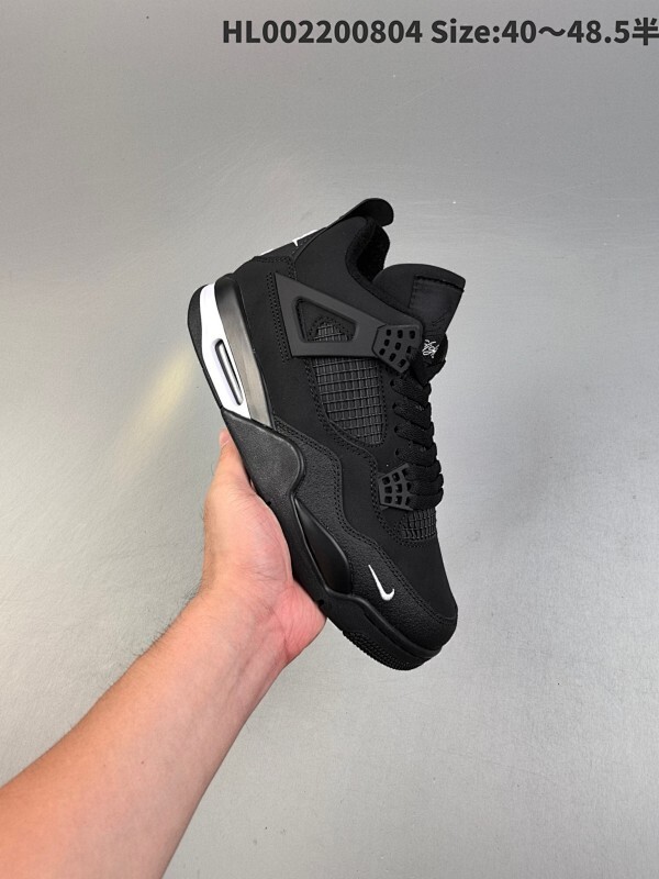 头层带半码 Nigel Sylvester x Air Jordan 4 OG "Brick By Brick" BIKE 黑砖 AJ4 乔丹4代 aj4 乔4 纽约黑钻