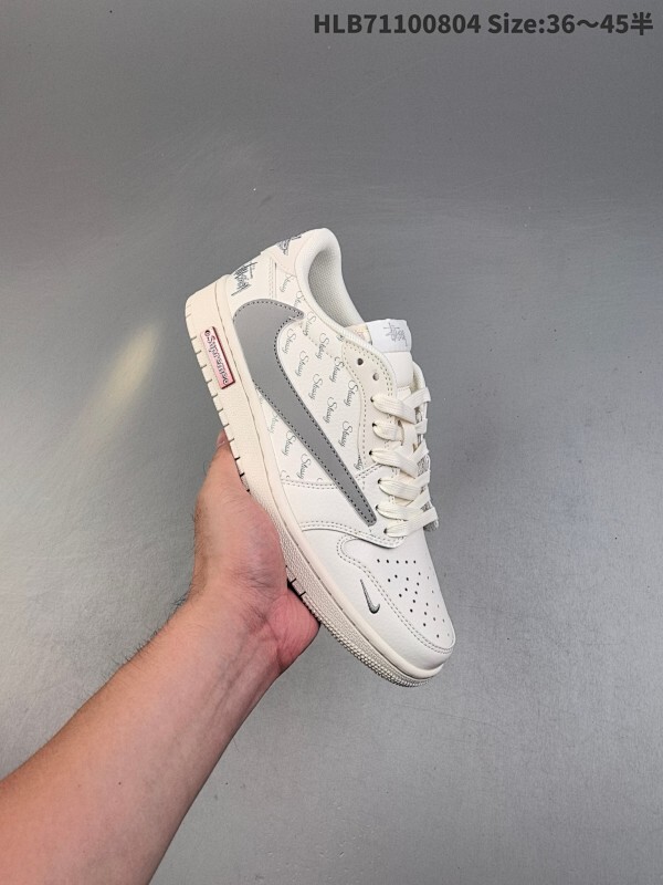 特价福利  Travis Scott x Fragment Design x Jordan Air Jordan 1 Low OG SP  “OFF-WHITE联名——卡其翻毛蓝