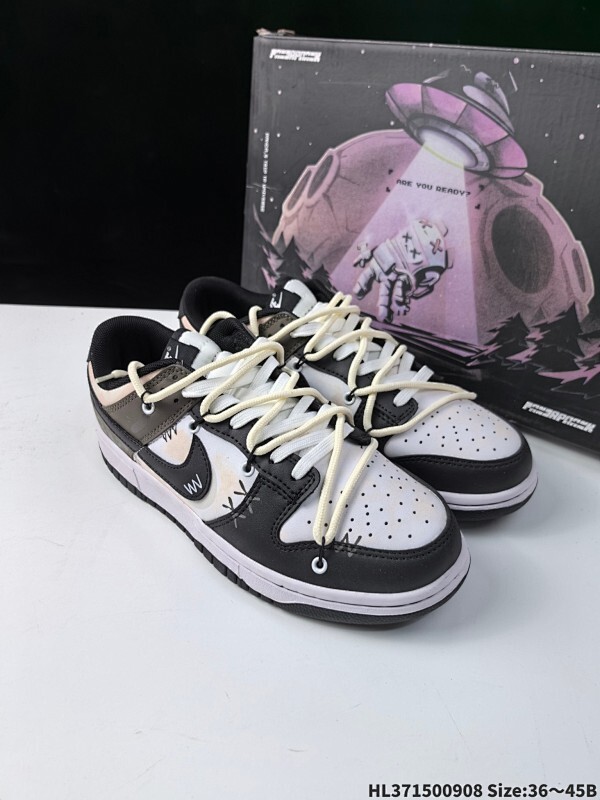 集合三  Nike/耐克 2021版窄楦翘头版型，采用软质荔枝纹牛剖革鞋面材质，鞋垫嵌入缓震EVA物料及缜密拉帮中底布