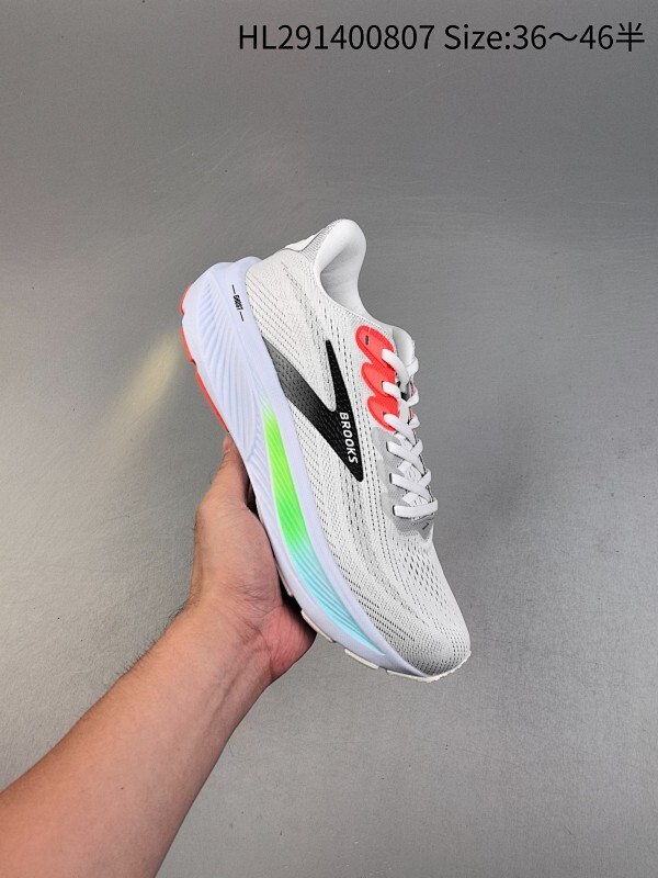 布鲁克斯 Brooks Ghost 17系列低帮透气缓震支撑休闲运动慢跑鞋 #采用改进工程空气网眼组合