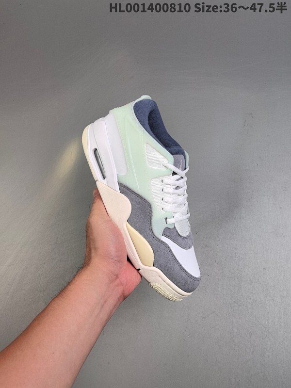 真标带半码 Air Jordan 4 RM "Diffused Blue Ashen Slate" 重置白蓝灰 AJ4 乔丹4代 aj4 乔4 白蓝灰