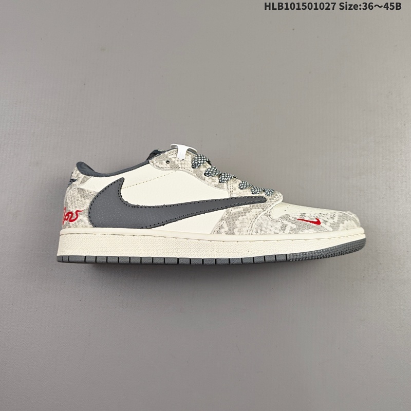 150 公司级✅Nike Air Jordan 1 x Travis Scott AJ1倒勾 乔一倒钩 ‘DIY’定制 耐克 低帮文化篮球鞋  完美品质出货 细节如图所示  鞋面切割工整  冲孔整齐干