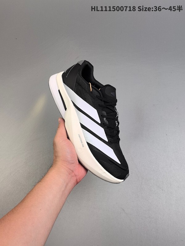 公司级✅Adidas adizero BOSTON 13 阿迪达斯 透气网眼竞速跑鞋Boost 缓震底 运动鞋