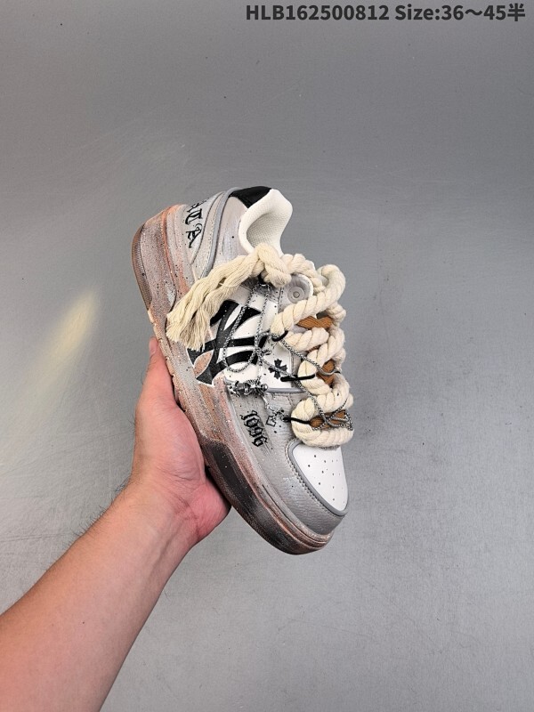 公司级✅MLB Chunky Liner PU ‘DIY定制’ 简约时尚 百搭 包裹性保暖防滑防水减震 低帮 板鞋