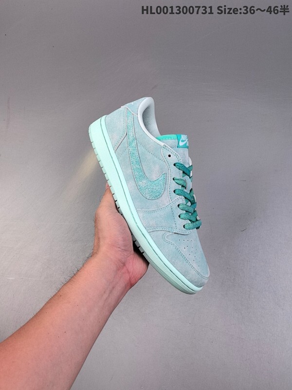 头层带半码 Air Jordan 1 Low OG "Washed Team" 低帮 水洗青釉 AJ1 乔丹1代 aj1 乔1 低邦 蓝绿色