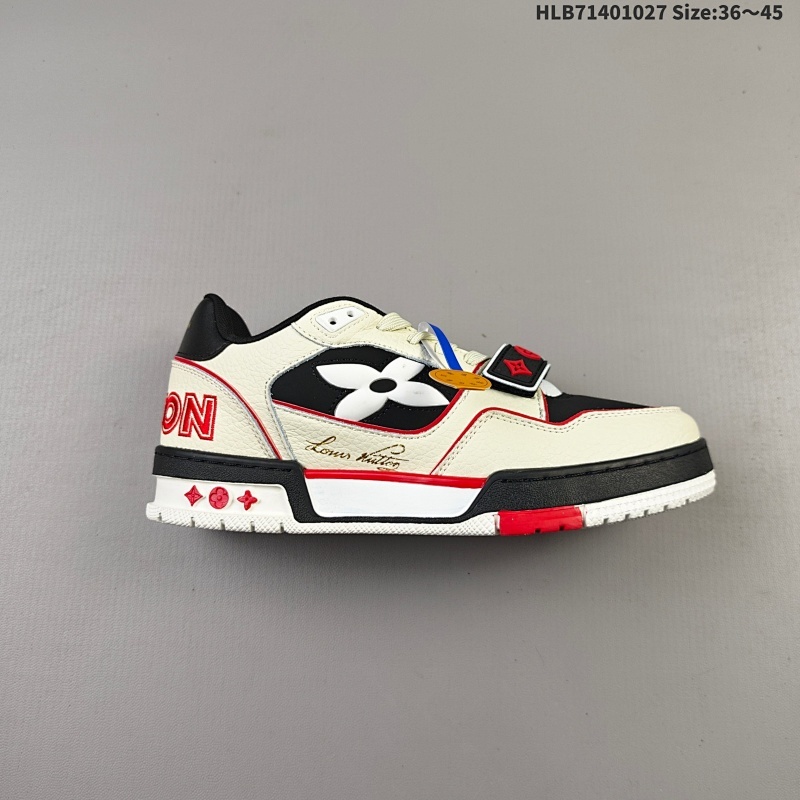 140 真标✅Louis Vuitton Trainer Sneaker Low 全新 LV 路易威登 休闲运动文化百搭板鞋  ID:HLB71401027 Size:36～45