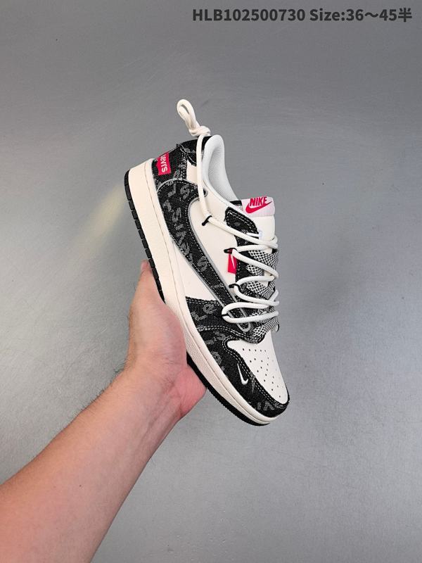 公司级✅Nike Air Jordan 1 x Travis Scott AJ1倒勾 乔一倒钩 ‘DIY’定制 耐克 低帮文化篮球鞋