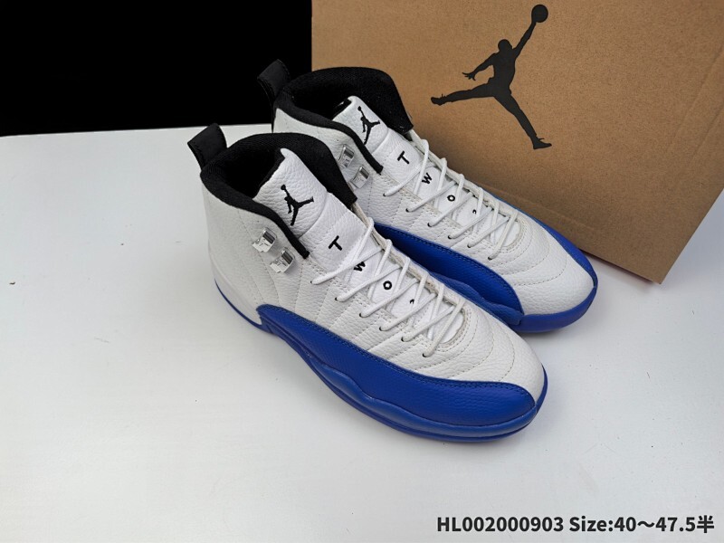 Air Jordan 12 Retro "Blue Berry" 高帮 白蓝黑 AJ12 乔丹12代 aj12 乔12 高邦 白黑蓝 乔丹篮球鞋系列