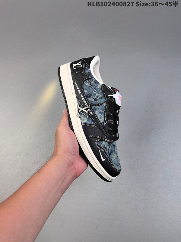 公司级✅Nike Air Jordan 1 x Travis Scott AJ1倒勾 乔一倒钩 ‘DIY’定制 耐克 低帮文化篮球鞋  完美品质出货