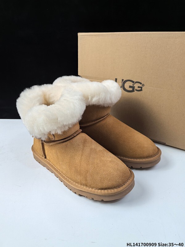 集合  公司级✅UGG保暖減震 加绒潮流 牛角扣 时尚百搭 短筒 雪地靴！