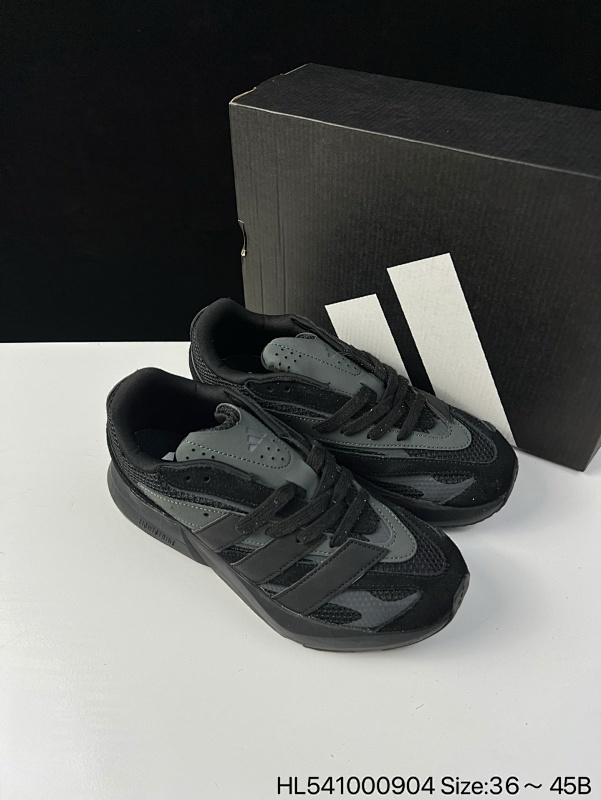 Adidas/阿迪达斯 男鞋真标半码制，升级原楦原纸版开发版型，采用长绒翻毛皮组合网织布鞋面材质