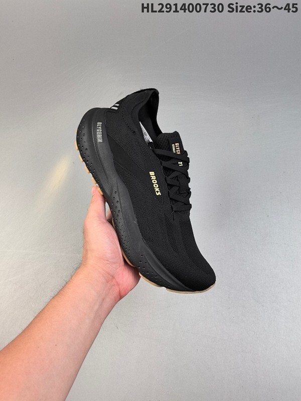 布鲁克斯Brooks Glycerin 21 Wide 甘油21系列低帮透气缓震支撑休闲运动慢跑鞋“网织奶白生胶