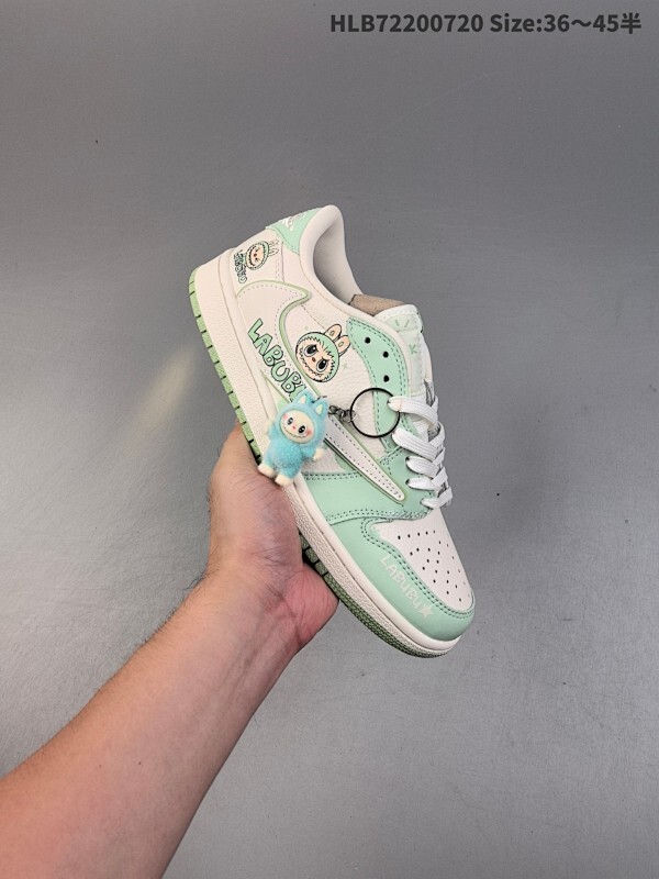 公司级✅Nike Air Jordan 1 x Travis Scott AJ1倒勾 乔一倒钩 ‘DIY’定制 耐克 低帮文化篮球鞋