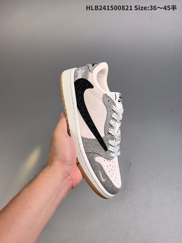 集合特价福利‼️  公司级✅Nike Air Jordan 1 x Travis Scott AJ1倒勾 乔一倒钩 ‘DIY’定制 耐克 低帮文化篮球鞋