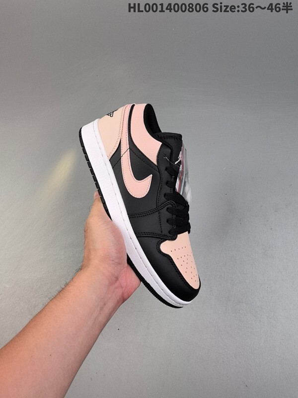 头层带半码 Air Jordan 1 Low "Crimson Tint" 低帮 黑粉脚趾 AJ1 乔丹1代 aj1 乔1 低邦 黑粉脚趾