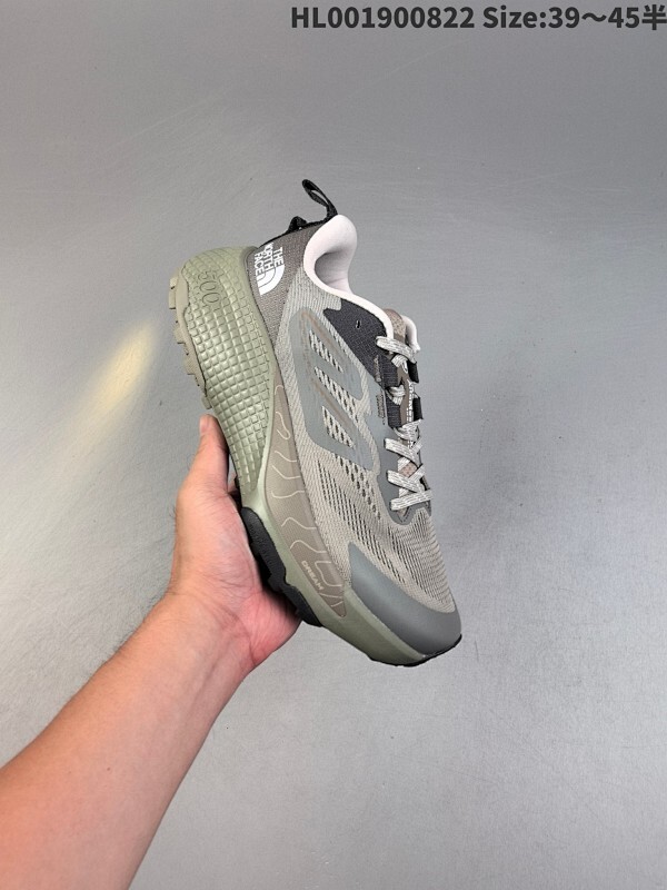 公司级 The North Face Altamesa 500 北面500 低帮 灰绿 舒适减震防滑轻便透气回弹低邦越野跑步鞋