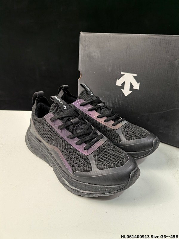 ✅迪桑特DESCENTE LAVITATE II KNIT 时尚防滑 低帮跑步鞋 针织网布无缝拼接鞋面轻薄通透减少摩擦