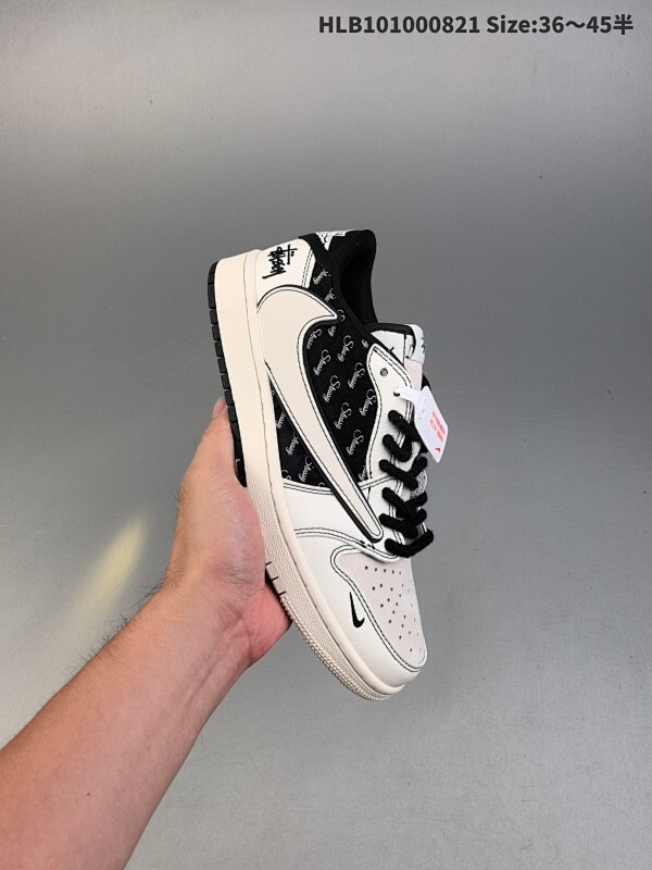 集合福利‼️  公司级✅Nike Air Jordan 1 x Travis Scott AJ1倒勾 乔一倒钩 ‘DIY’定制 耐克 低帮文化篮球鞋