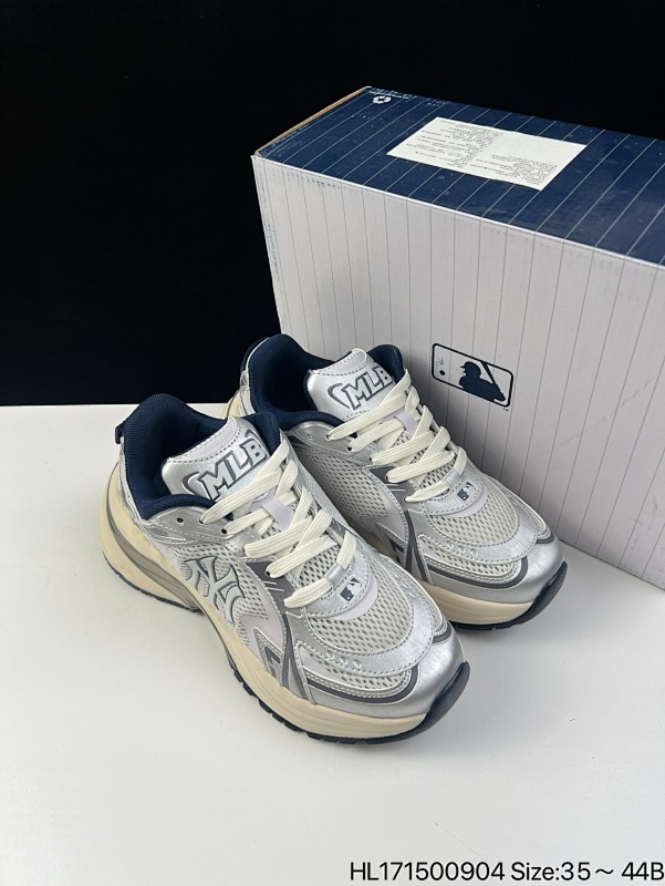 集合 公司级✅MLB New York Yankees Curve Runner 舒适百搭 防滑耐磨 低帮 流浪鞋跑步鞋