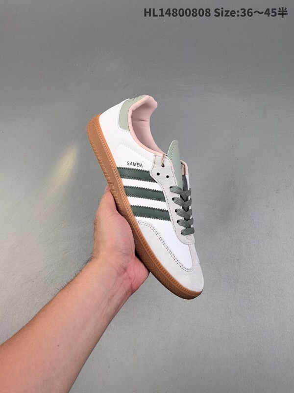 阿迪达斯三叶草Adidas Originals Samba  OG W桑巴舞系列绅士德训足球风百搭低帮休闲运动板鞋