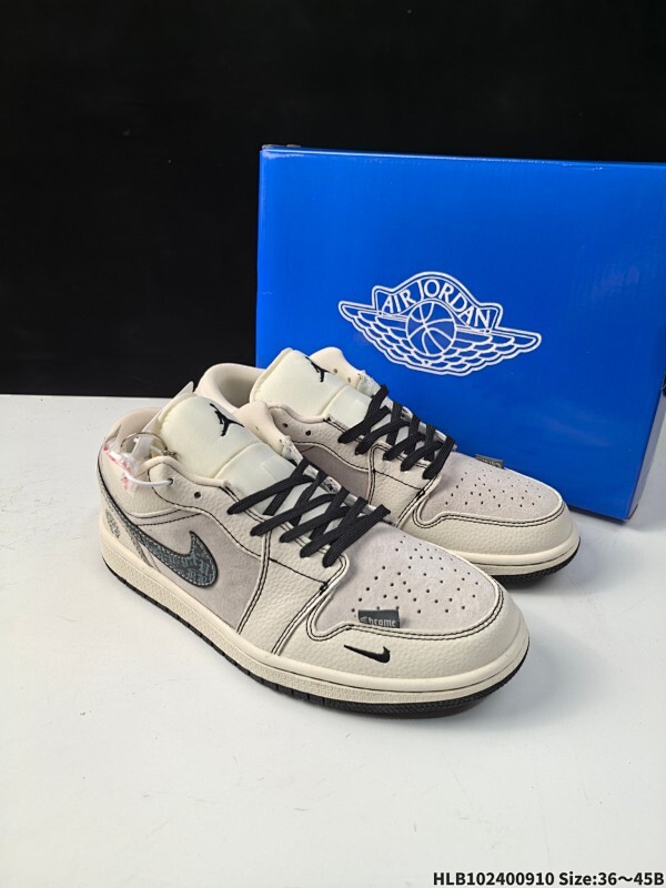 集合 公司级✅Nike Air Jordan 1 x Travis Scott AJ1倒勾 乔一倒钩 ‘DIY’定制 耐克 低帮文化篮球鞋