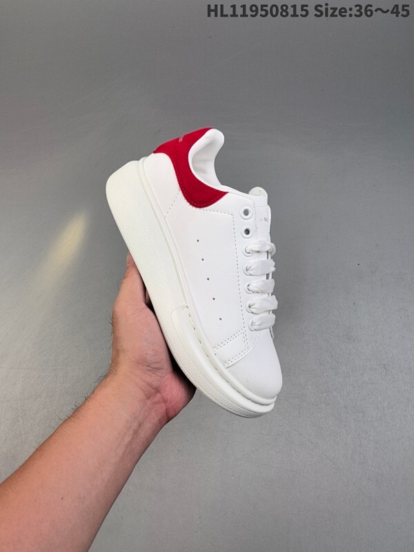 集合  真标✅意大利高奢品牌Alexander McQueen亚历山大·麦昆 Sole Leather Sneakers低帮时装厚底休闲运动小白鞋