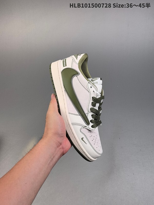 集合  Supreme x Travis Scott x Air Jordan 1 Low Sup x AJ1 低帮 米白灰倒勾联名 AJ1 乔丹1代 aj1 乔1