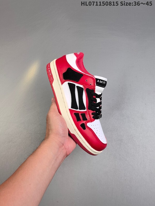 ✅Amiri/骨头 升级版，全套配件及包装物，采用荔枝纹头层皮组合贴膜牛剖皮革制成鞋面，