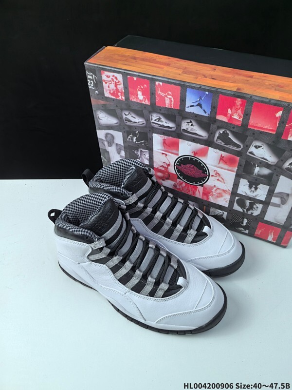 纯原版本 全头层 Air Jordan 10 Retro OG "Steel" 高帮 复刻白黑 AJ10 乔丹10代 aj10 乔10 高邦 复刻黑白 乔丹篮球鞋系