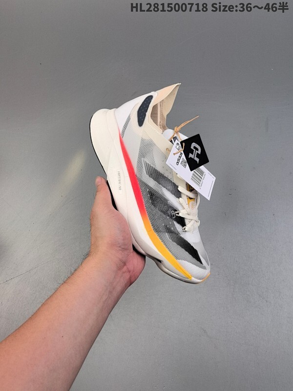 公司级✅Adidas Adizero Adios Pro 3马拉松飞线贾卡轻质透气休闲运动跑步鞋 采用双层透气网纱