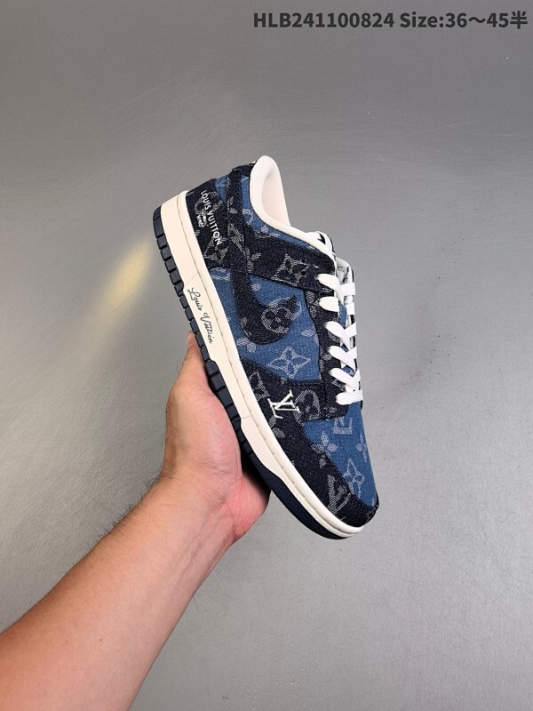 特价！Nike SB Dunk Low x Louis Vuitton LV联名- 深蓝牛仔布 性价比天花板 原装头层材料 独家版型蒸餾加工