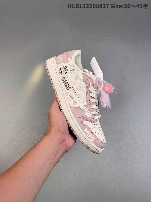 公司级✅Nike Air Jordan 1 x Travis Scott AJ1倒勾 乔一倒钩 ‘DIY’定制 耐克 低帮文化篮球鞋