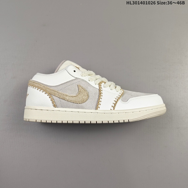 140 乔丹Air Jordan 1 Zoom CMFT AJ1乔丹一代低帮经典复古文化休闲运动篮球鞋AJ1不仅颜值过硬，脚感又成了这双鞋新卖点，这款全新AIR JORDAN 1 鞋身由麂皮、细腻皮革