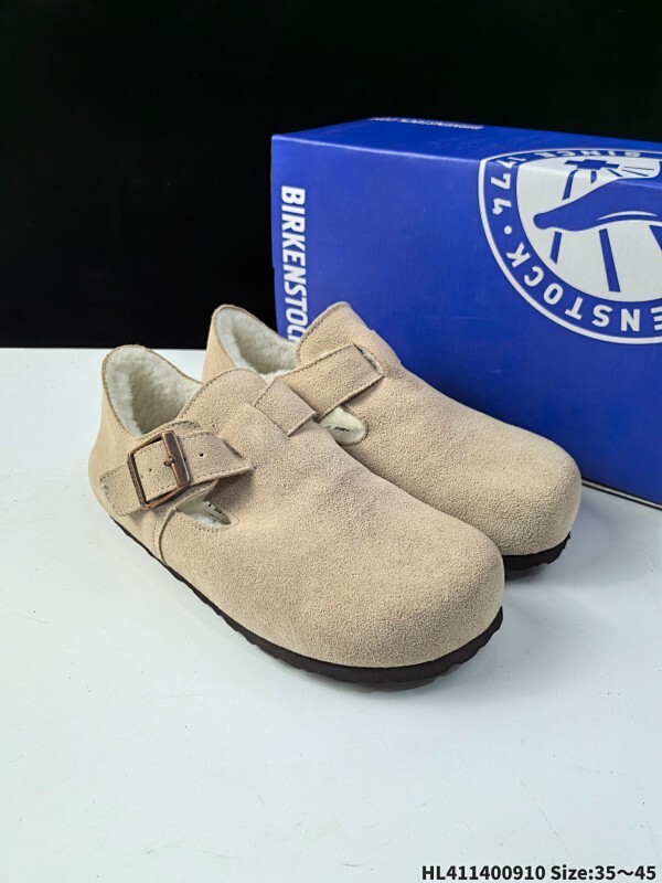集合  德国百年知名鞋履品牌·博肯Birkenstock 秋冬新款 勃肯半拖凉鞋系列加棉 加绒包头拖鞋 广东原产#采用质地柔软牛皮革