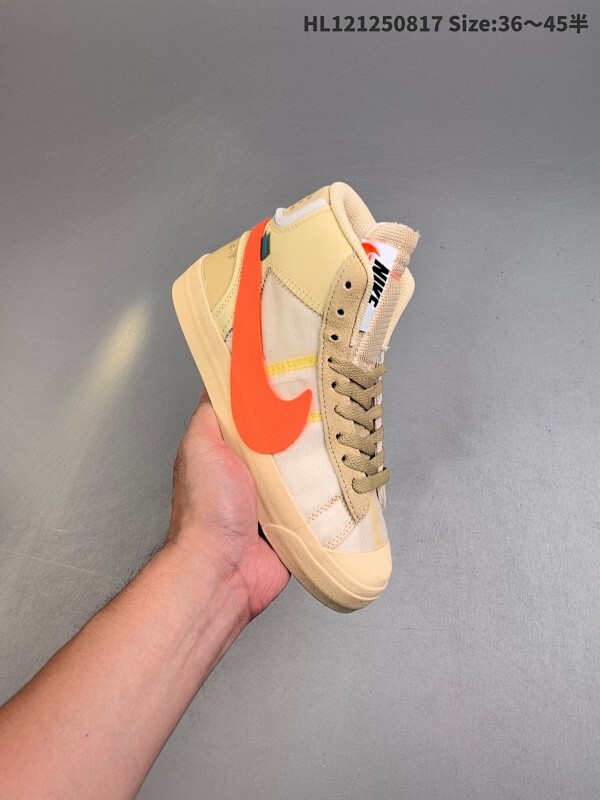集合  OFF-WHITE x Blazer Mid 定制联名 近日随着 OFF-WHTIE x Nike 系列的接连曝光，这一联名再次轻松成为大家最关注的焦点