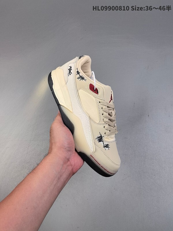 真标✅Who Decides War x Nike Jordan FLIGHT COURT ATE 搭防滑耐磨 低帮 耐克复古篮球鞋