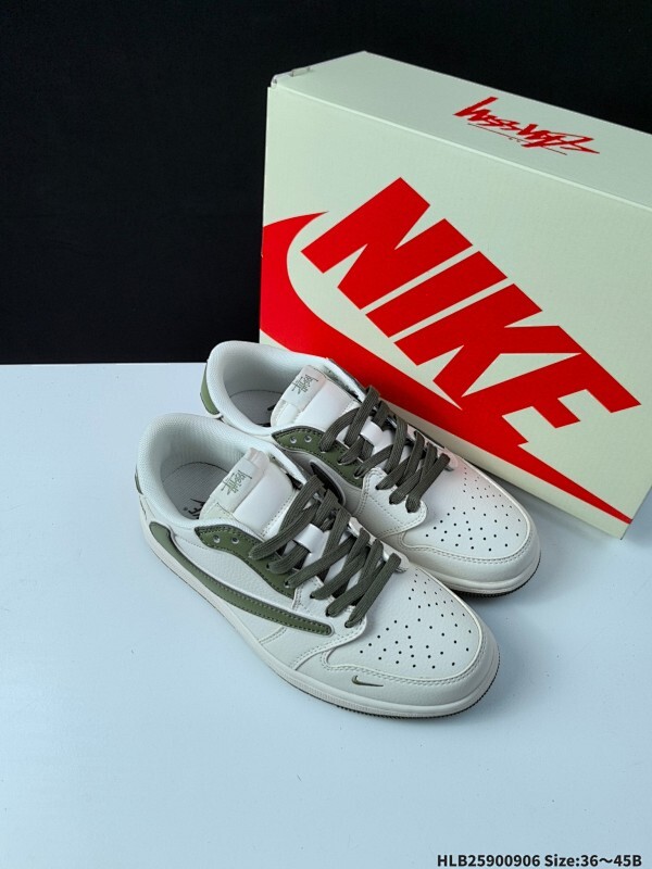 公司级✅Nike Air Jordan 1 x Travis Scott AJ1倒勾 乔一倒钩 ‘DIY’定制 耐克 低帮文化篮球鞋  完美品质出货