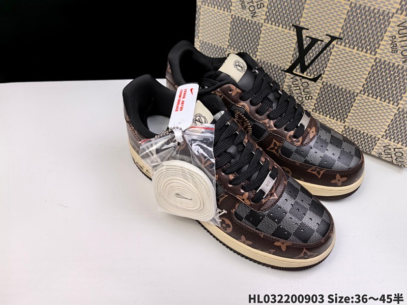 公司级✅NIKE AIR FORCE 1‘07 LV定制 原楦头原纸板 打造纯正低帮空军版型 专注外贸渠道 全掌内置蜂窝气垫