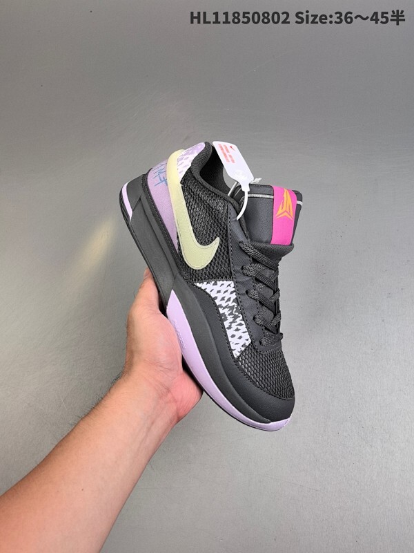 特价福利✅Nike Ja 1 EP 莫兰特 采用透气轻量网织鞋面材质 配置两枚圆形Zoom Air纤维气垫及后掌缓震泡棉材质