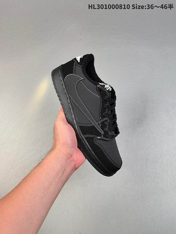 Travis Scott x Air Jordan 1 Low OG "Black Phantom" 低帮 倒钩4.0 黑武士倒勾联名 AJ1 乔丹1代 aj1