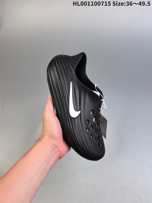 纯原版本 Nike ReactX REJUVEN8 耐克 活力8代 御寒风暴 黑色 拖鞋 包头一脚蹬时尚舒适洞洞鞋