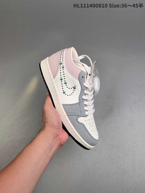 Air Jordan 1 Low 低帮 绿松石钩子 AJ1 乔丹1代 aj1 乔1 低邦 灰白粉 乔丹篮球鞋系列